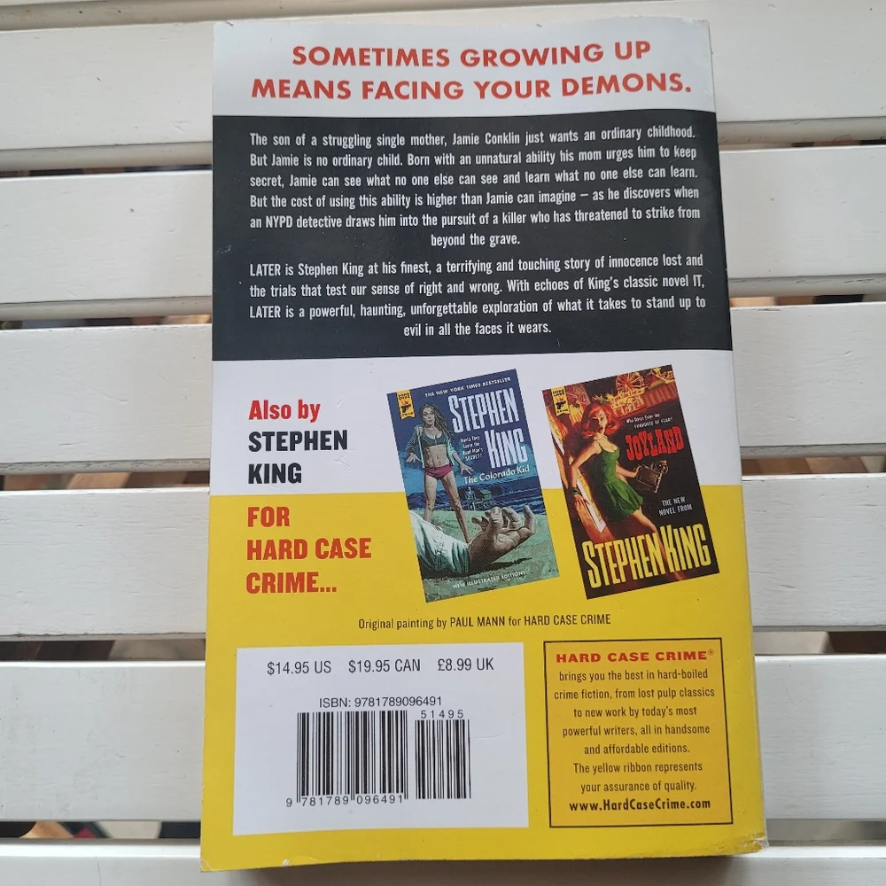 Stephen King 'Later' Paperback Book